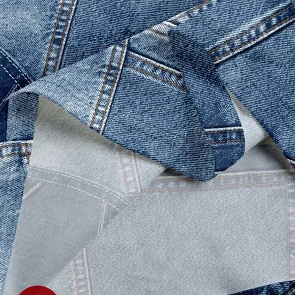 Stylish Blue Patchwork Maxi Dress - Picture 4 of 4